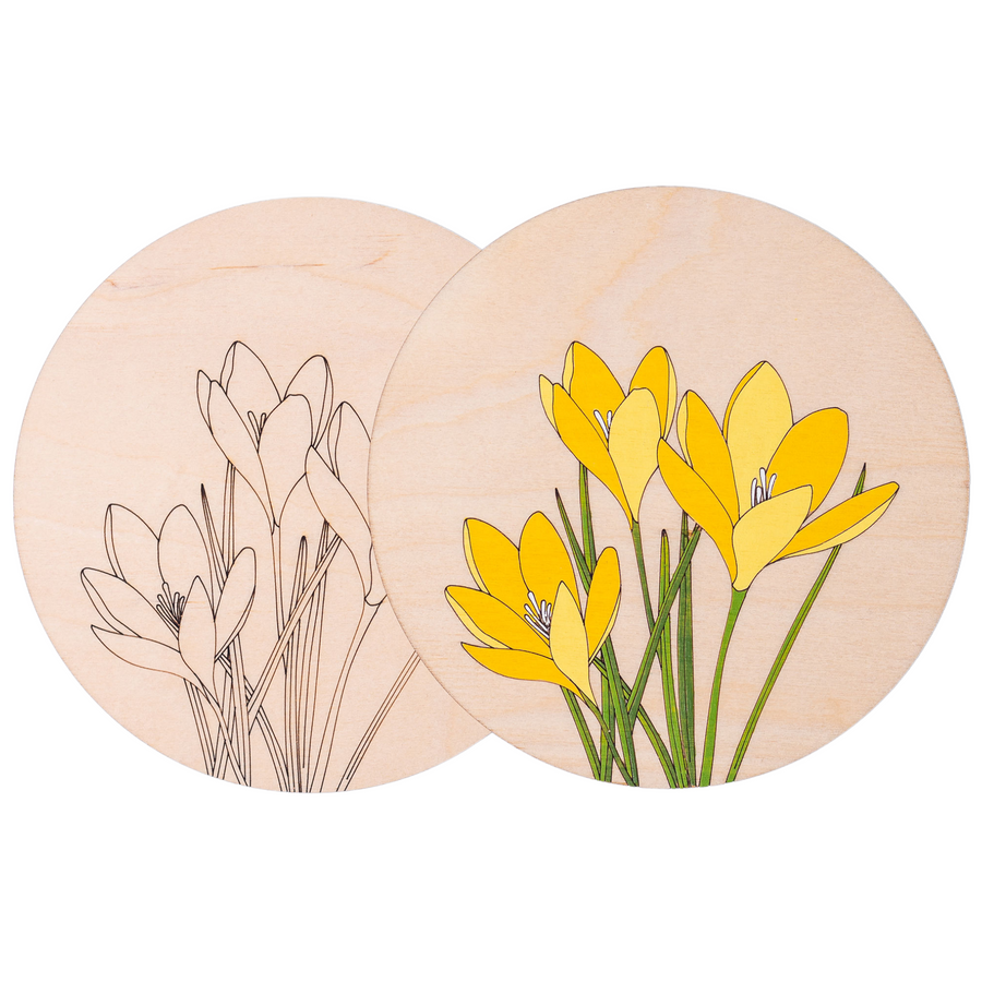 Set of wooden panels by numbers "Feel the spring"