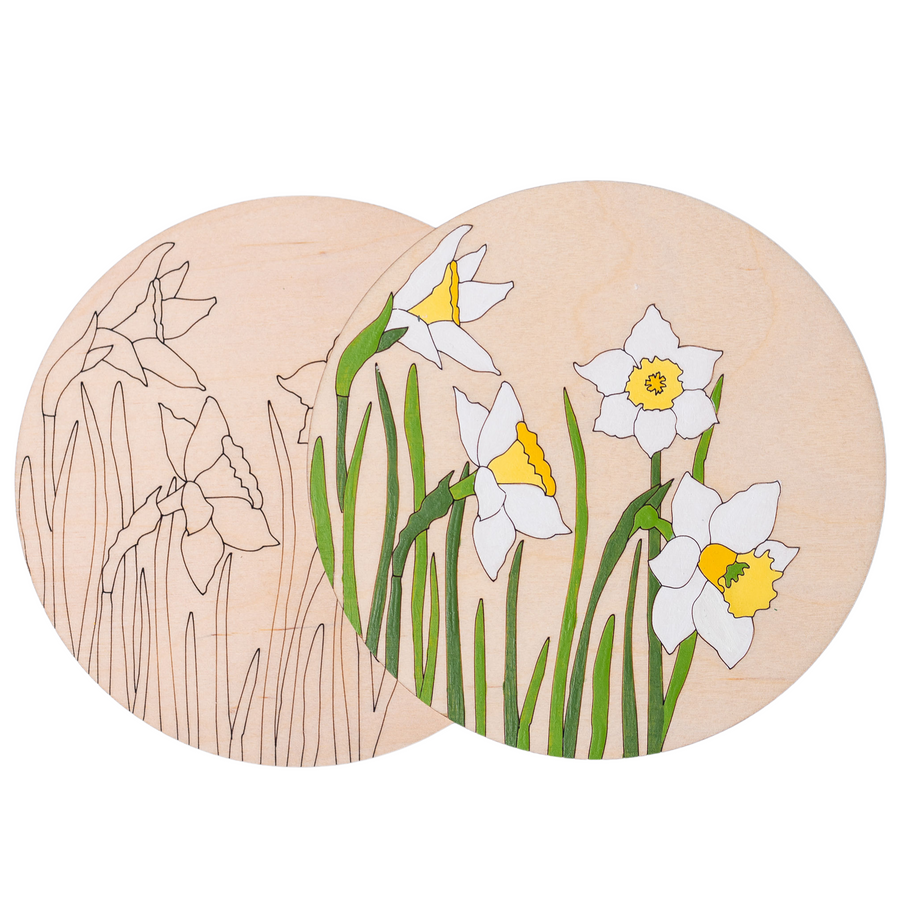 Set of wooden panels by numbers "Feel the spring"