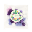 A set of pom-poms for creativity 0.8 cm mix purple-lilac-white