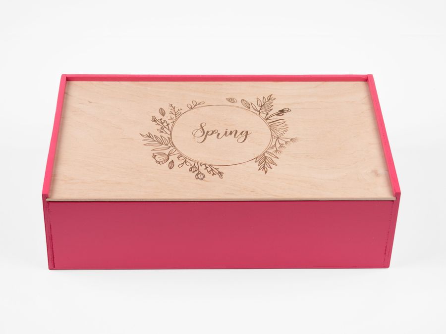 Велика подарункова коробка з фанери "Spring"