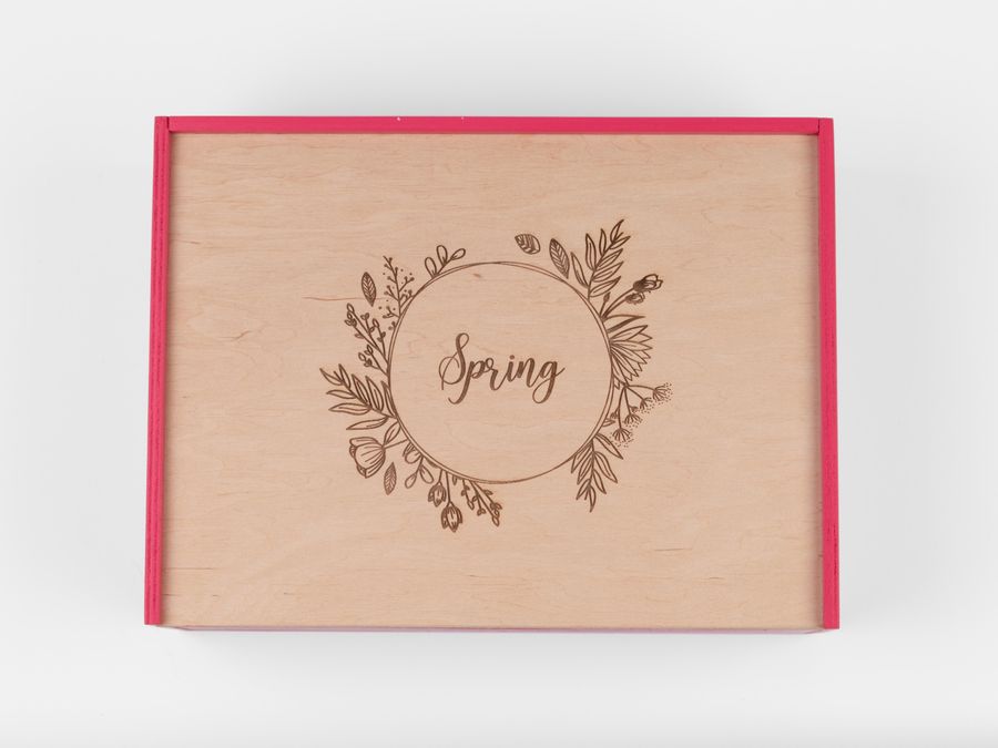 Дерев'яна подарункова коробка "Spring"