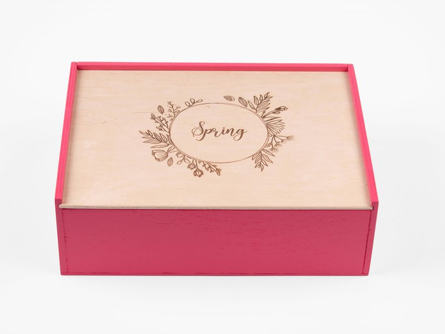 Дерев'яна подарункова коробка "Spring"