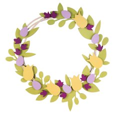 Decorative wreath-coloring "This is how spring begins"