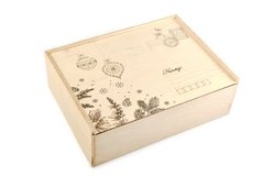 Дерев'яні коробки для подарунків «Різдвяна пошта» (нефарбована)