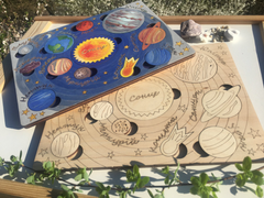 Деревянная вкладка-раскраска планеты солнечной системы «Астрономия для малышей»