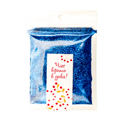 Blue glitter for decorating toys, scrapbooking (10 g)