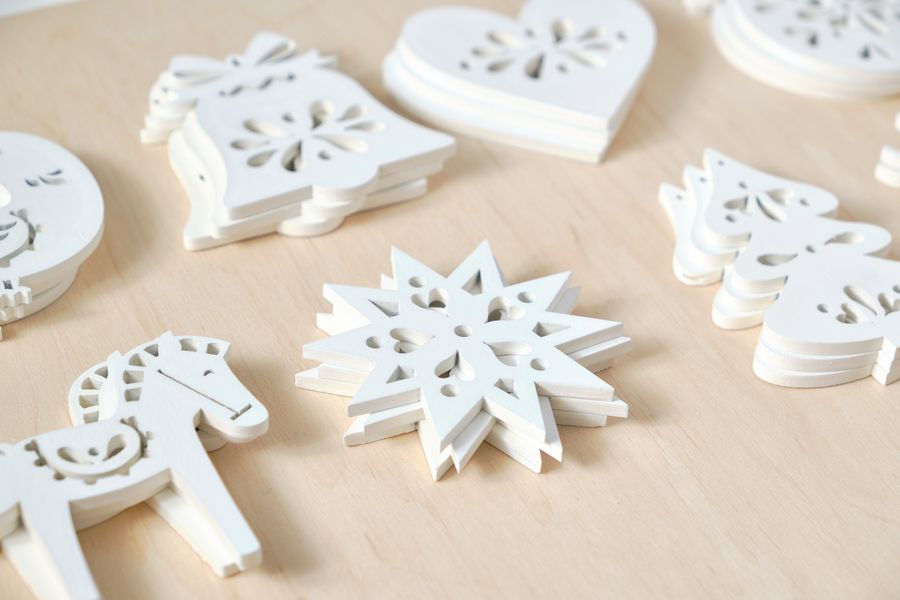 Set of Christmas toys "Winter patterns", 24 pcs