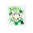 A set of pom-poms for creativity 0.8 cm mix lime-green