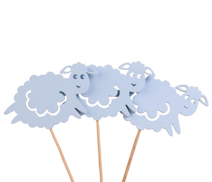 Декоративна іграшка на шпичці “Ягнятко-хмаринка”